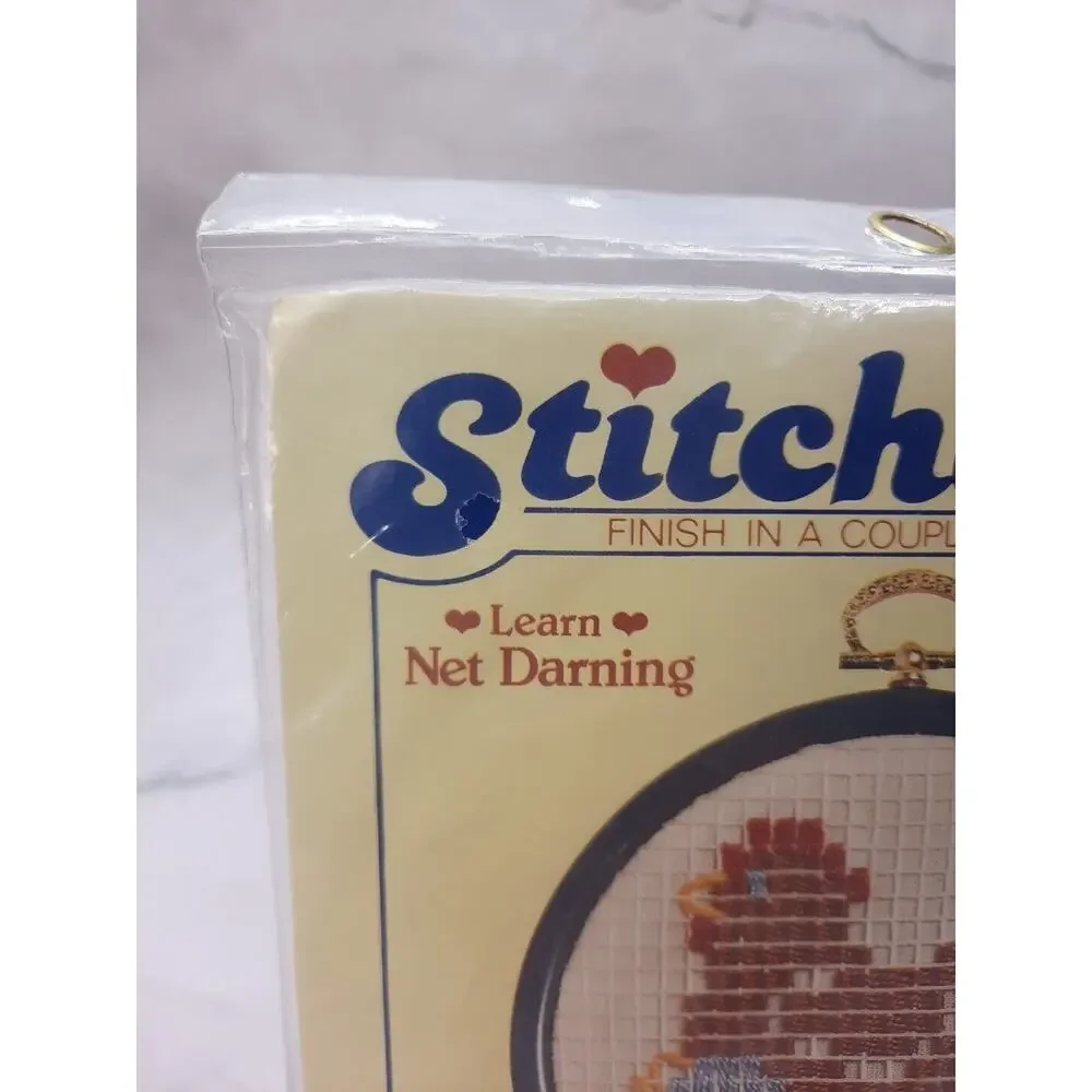Vintage Dimensions Stitchables Learn Net Darning Kit Nesting Hen 7511 Beginner